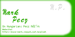 mark pecz business card